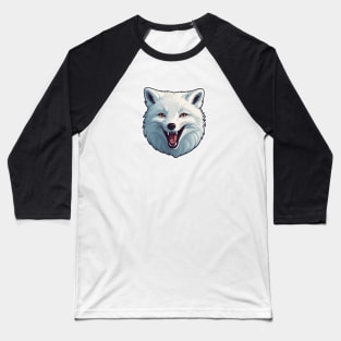 Smiling arctic fox head Baseball T-Shirt